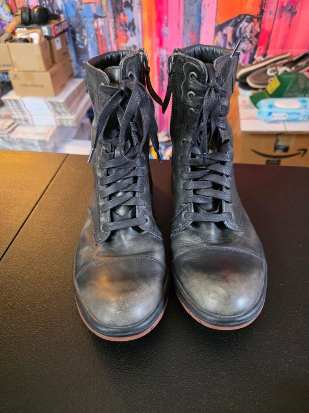 Diesel Tatradium Basket Butch Zip Leather Mens Boots - Picture 2 of 4